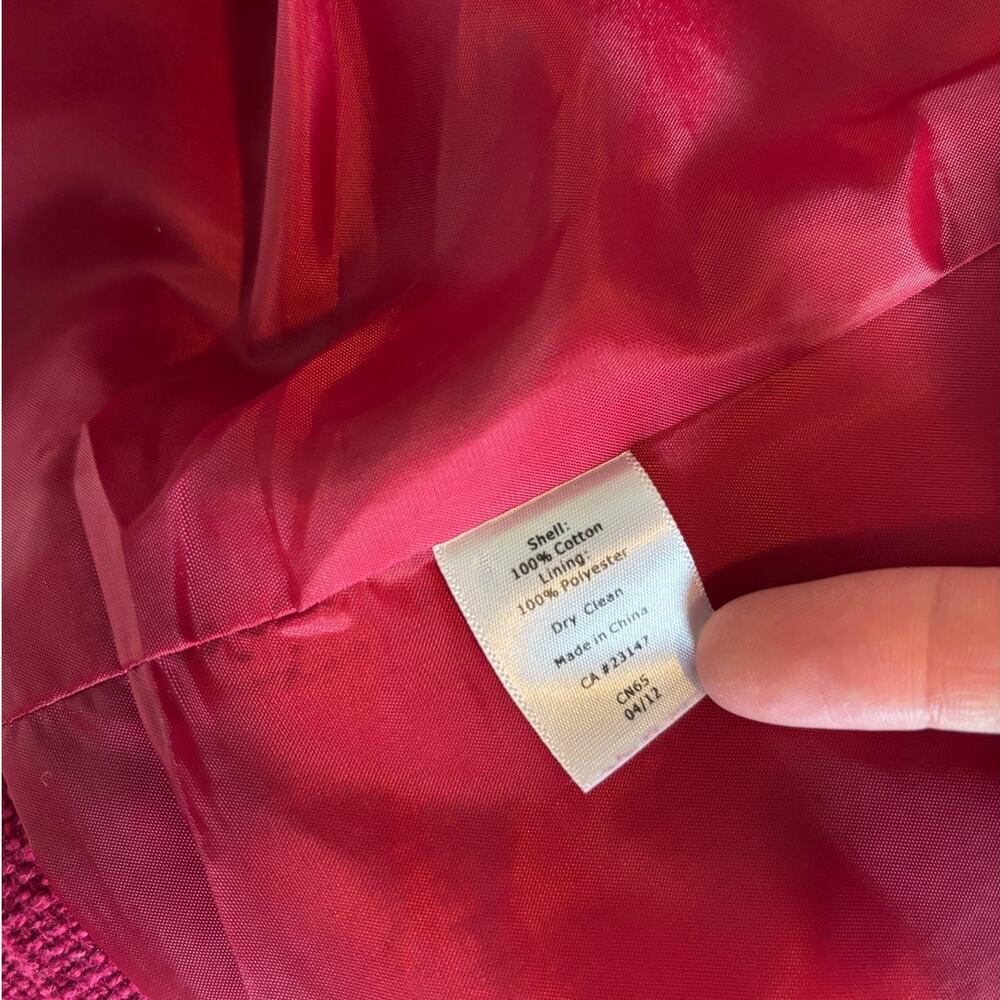 Talbots Cotton Blazer Size 12 Raspberry Red - Picture 5 of 7